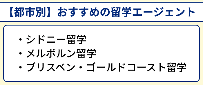 【都市別】オーストラリア留学におすすめのエージェントのイラスト